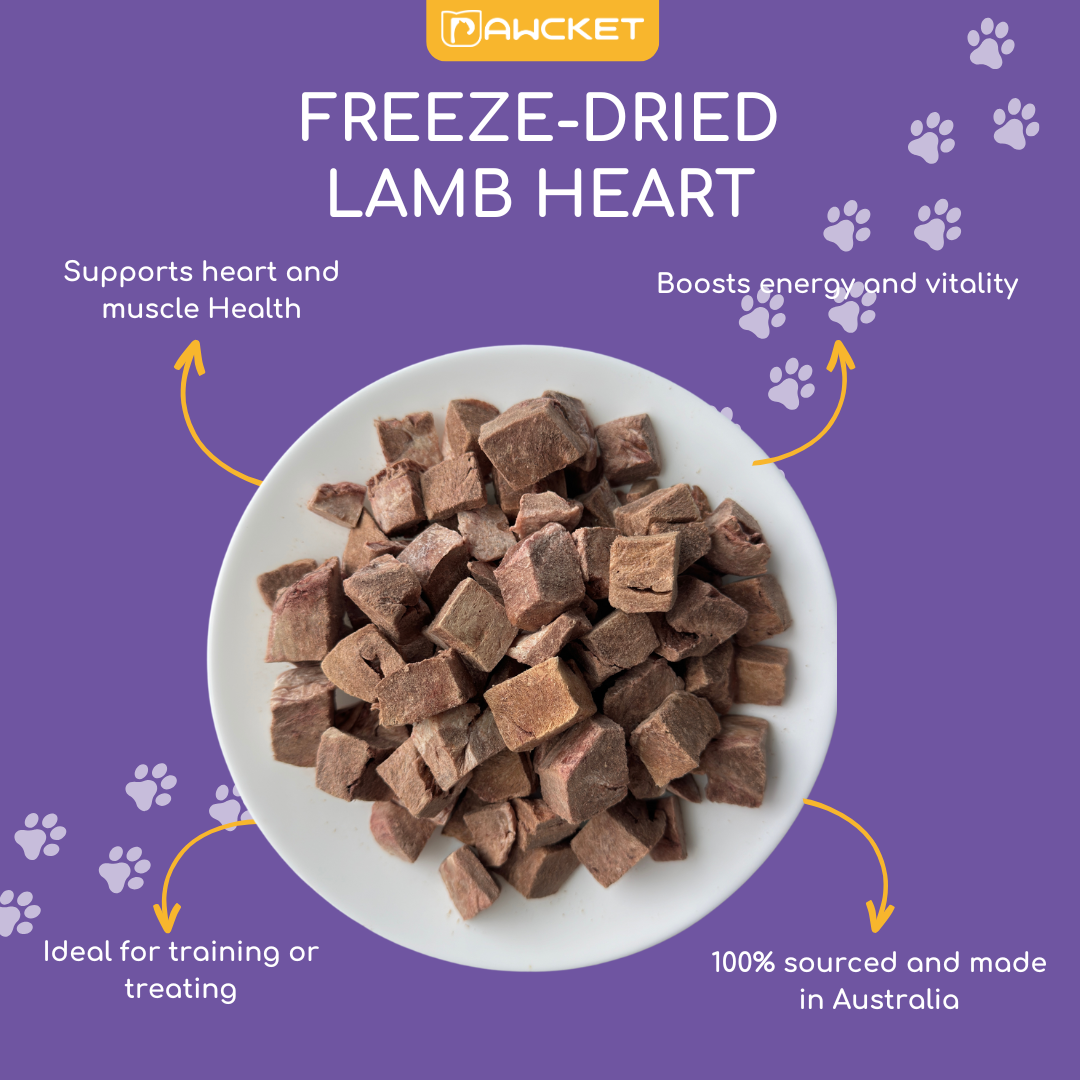 Freeze-Dried Raw Lamb Heart | Dog and Cat Treat