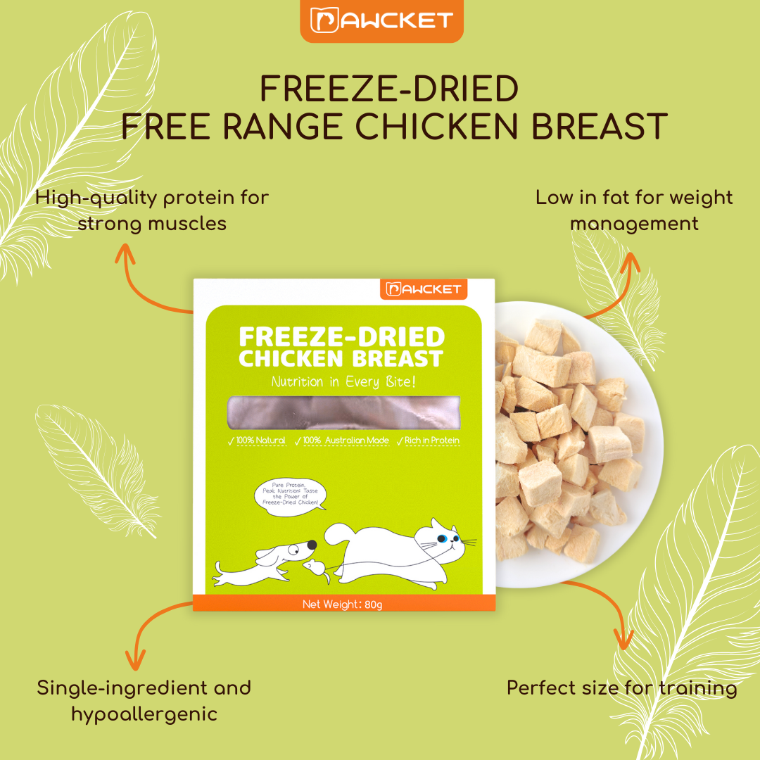 Freeze-Dried Free Range Raw Chicken Breast | Dog and Cat Treat