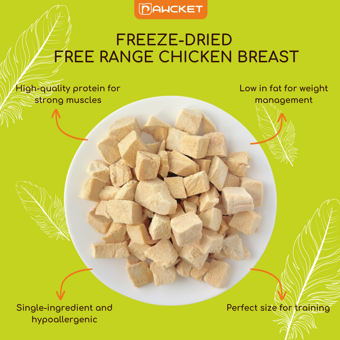 Freeze-Dried Free Range Raw Chicken Breast | Dog and Cat Treat