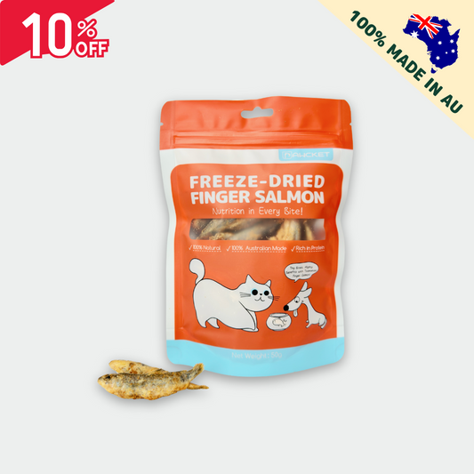 Freeze-Dried Raw Finger Salmon | Dog and Cat Treat