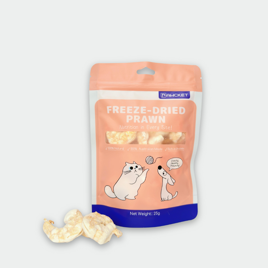 Freeze-Dried Raw Prawn | Dog and Cat Treat | Pawcket Pet Treats