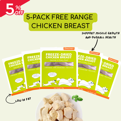 Freeze-Dried Free Range Raw Chicken Breast | Dog and Cat Treat