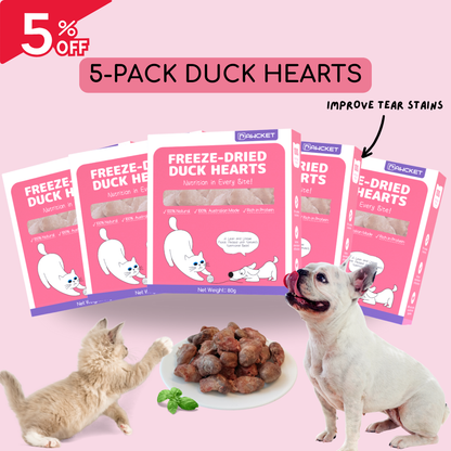 Freeze-Dried Raw Duck Heart | Dog and Cat Treat