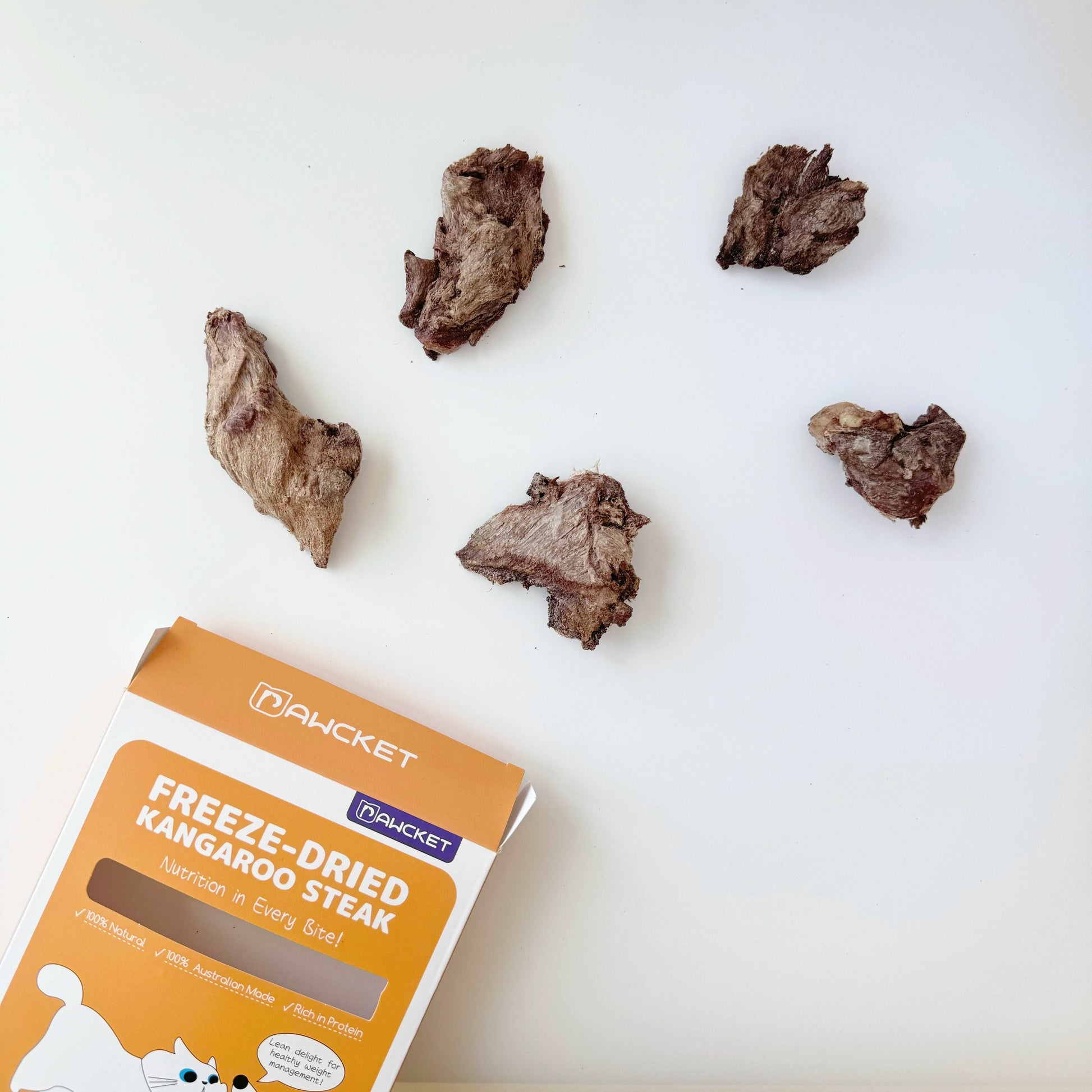 Pawcket Freeze-Dried Raw Kangaroo Steak Treat - Pawcket Pet Treats